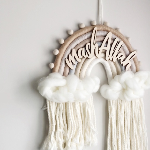 Decorative Handmade MashAllah Macramé Nursery Decor - Picture 3 of 3